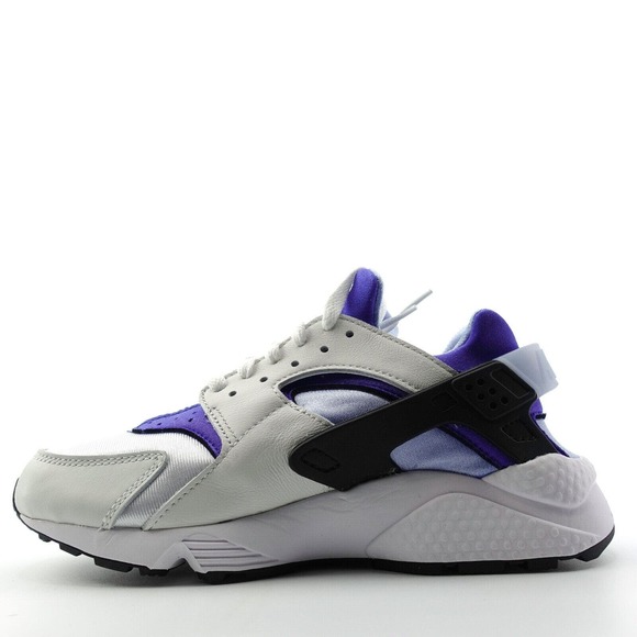 Nike Air Huarache White Aluminum Black Sneakers DH4439 100 Womens Size 7 - Picture 2 of 11